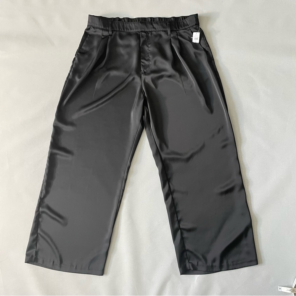 GAP Black Satin Easy Trouser Wide Leg Silky Trouser Pants NWT Women’s Size 20